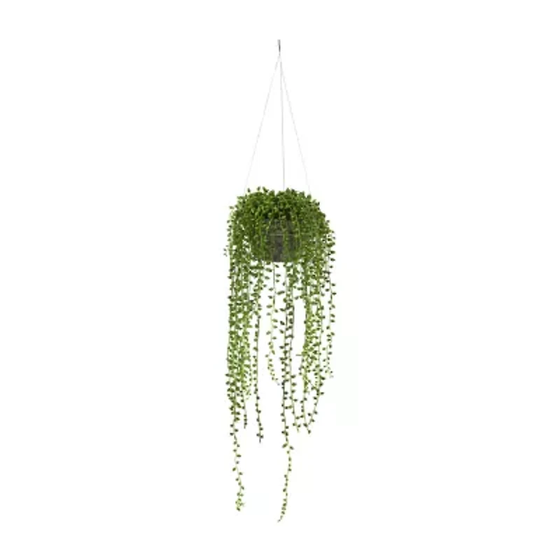 Nearly Natural String Of Pearl Artificial Plant Hanging Basket Artificial Flowers