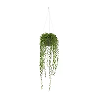 Nearly Natural String Of Pearl Artificial Plant Hanging Basket Artificial Flowers
