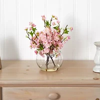 Nearly Natural Cherry Blossom In Large Vase Artificial Flowers