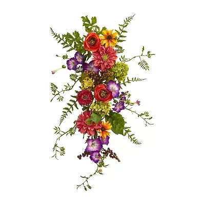 Nearly Natural Garden Flower Teardrop Artificial Flowers