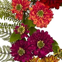 Nearly Natural Mixed Flower Wreath Artificial Flowers