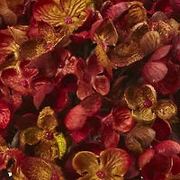 Nearly Natural 8.5"H Hydrangea Silk Flower Arrangement With Glass Vase Artificial Flowers