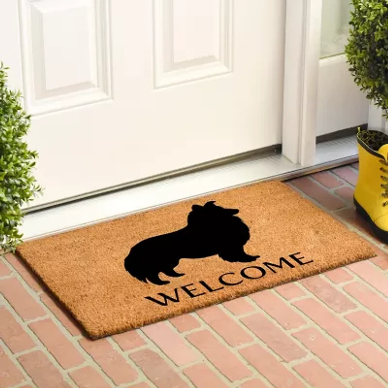 Calloway Mills Shetland Sheepdog Outdoor Rectangular Doormat