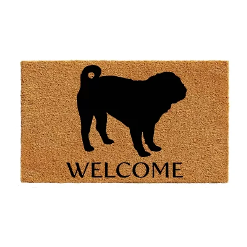 Calloway Mills Pug Outdoor Rectangular Doormat