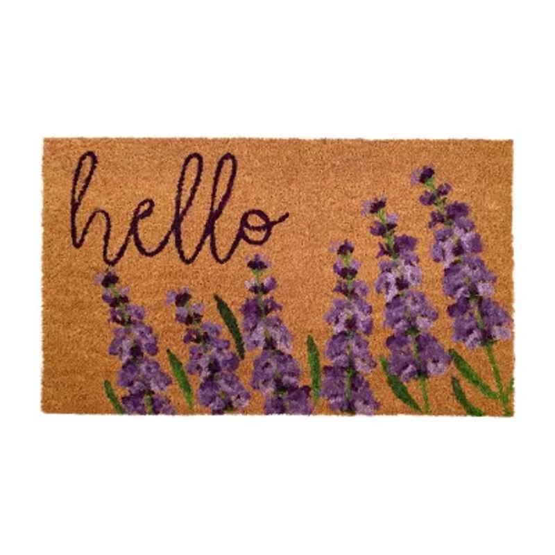 Calloway Mills Lavender Hello Outdoor Rectangular Doormat