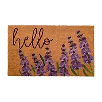 Calloway Mills Lavender Hello Outdoor Rectangular Doormat