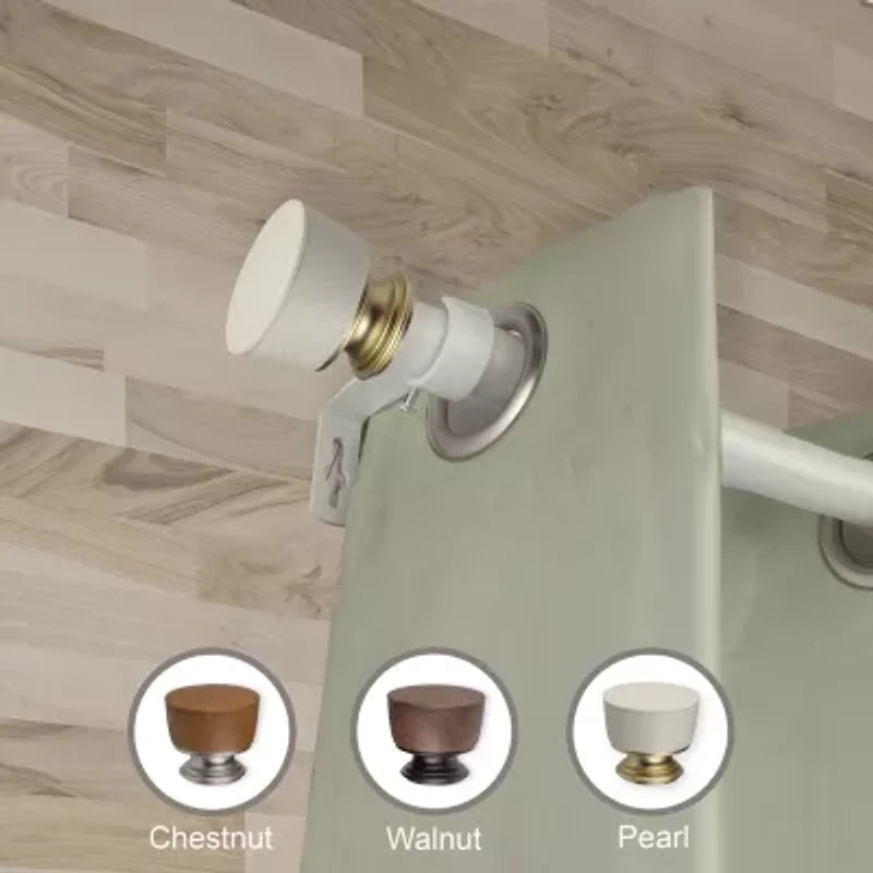 Rod Desyne Nuno Faux Wood 1 Adjustable Curtain