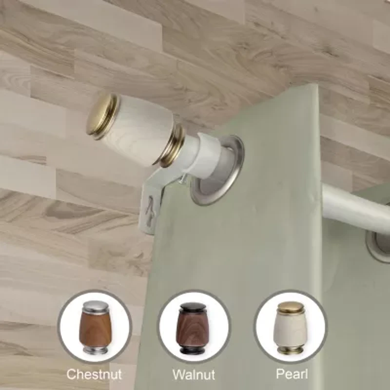 Rod Desyne Romilda Faux Wood 1 Adjustable Curtain