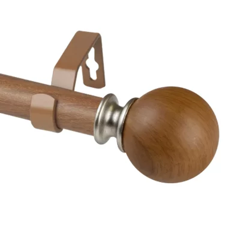 Rod Desyne Fino Faux Wood 1 Adjustable Curtain