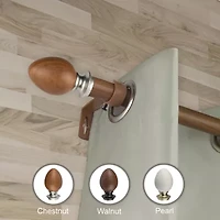 Rod Desyne Ovate Faux Wood 1 Adjustable Curtain