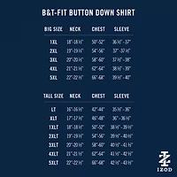 IZOD Performance Comfort Mens Long Sleeve Classic Fit Stretch Fabric Big and Tall Button-Down Shirt