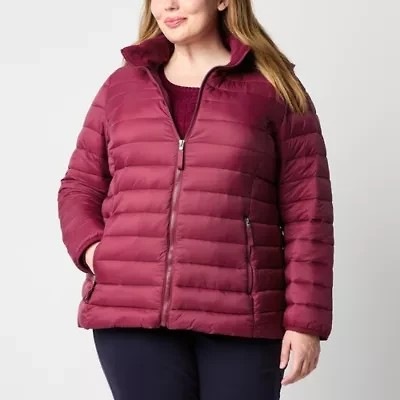 St. John's Bay Womens Midweight Plus Puffer Jacket