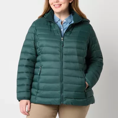 St. John's Bay Womens Plus Midweight Puffer Jacket