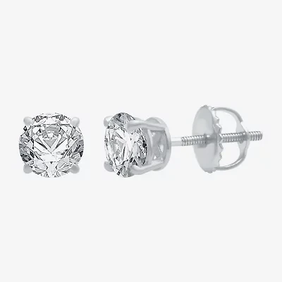 Ever Star (G / VS2) 1 1/2 CT. T.W. Lab Grown White Diamond 14K Gold 5.8mm Stud Earrings