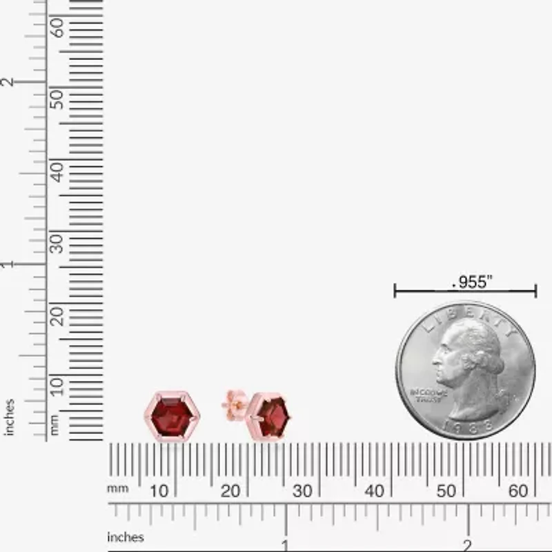 Gemstone Sterling Silver 8mm Stud Earrings
