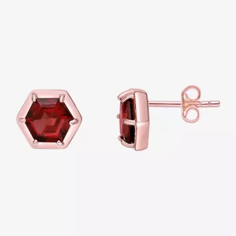 Gemstone Sterling Silver 8mm Stud Earrings