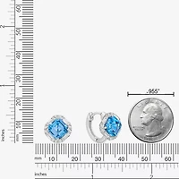 Gemstone Sterling Silver 11mm Stud Earrings
