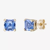 Gemstone 10K Gold 5.5mm Stud Earrings