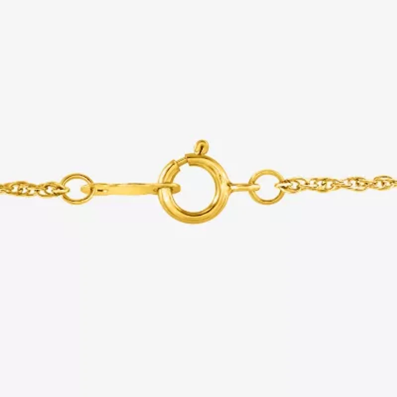 Diamond Blossom Womens 1/10 CT. T.W. Lab Grown White Diamond 14K Gold Over Silver Sterling Silver 18 Inch Pendant Necklace