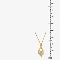 Diamond Blossom Womens 1/10 CT. T.W. Lab Grown White Diamond 14K Gold Over Silver Sterling Silver 18 Inch Pendant Necklace