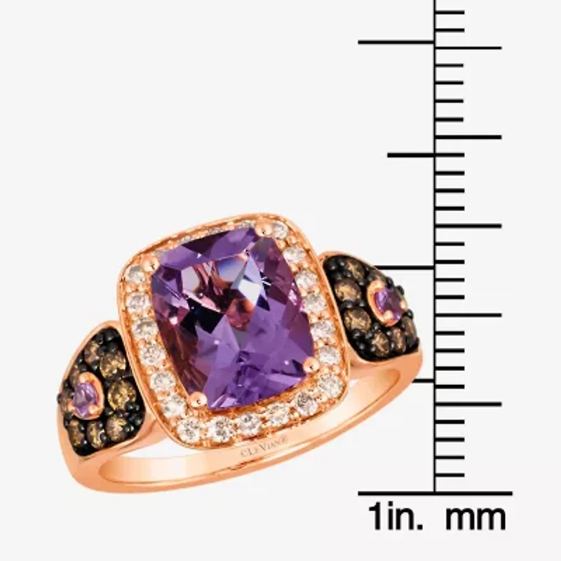 Le Vian® Ring featuring 2 1/6 CT. Cotton Candy Amethyst® 1/15 Bubble Gum Pink Sapphire™ 1/3 Chocolate Diamonds® 1/4 Nude Diamonds™ set 14K Strawberry Gold®