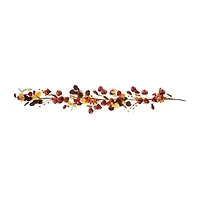 Northlight Berries Leaves Unlit Christmas Indoor Garland