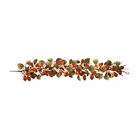 Northlight 5ft X 10in Pumpkin And Berry Unlit Thanksgiving Indoor Garland