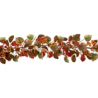Northlight 5ft X 10in Pumpkin And Berry Unlit Thanksgiving Indoor Garland