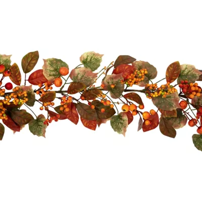 Northlight 5ft X 10in Pumpkin And Berry Unlit Thanksgiving Indoor Garland