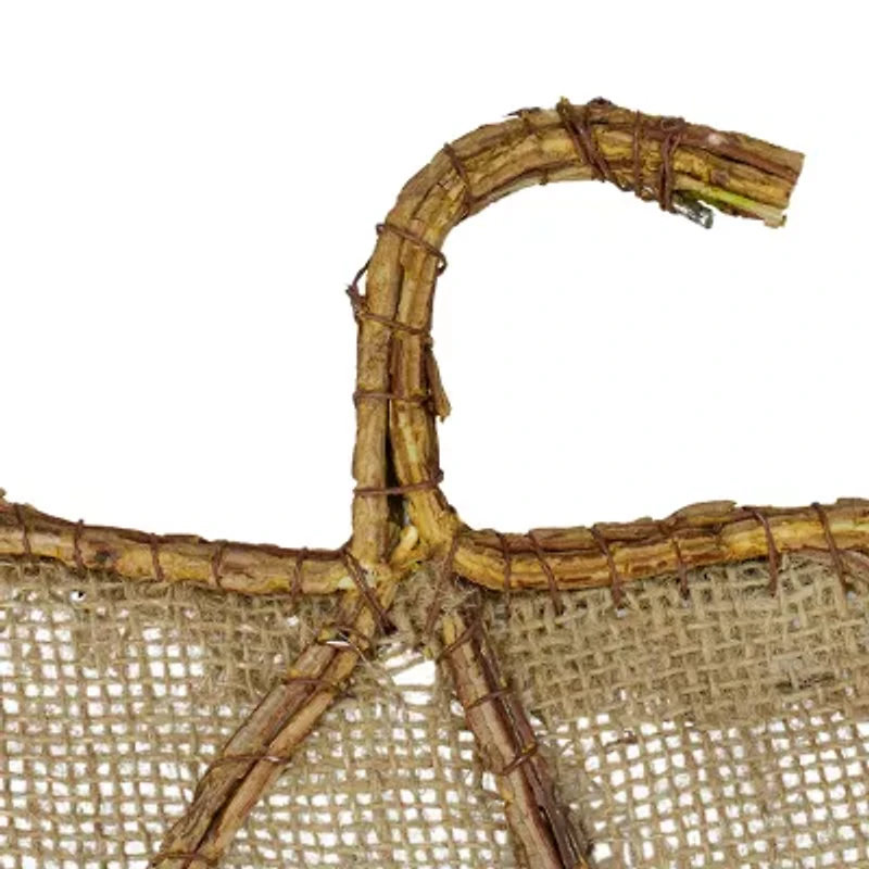 Northlight 19in Burlap And Vine Pumpkin Wall Decal