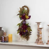 Northlight 28in Grapevine Teardrop Unlit Swag