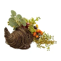 Northlight 20in Apples And Pears Cornucopia Thanksgiving Tabletop Decor
