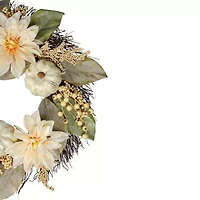 Northlight 22in Dahlia And Pumpkin Wreath