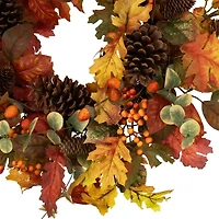 Northlight 26in Berries And Pinecone Unlit Wreath