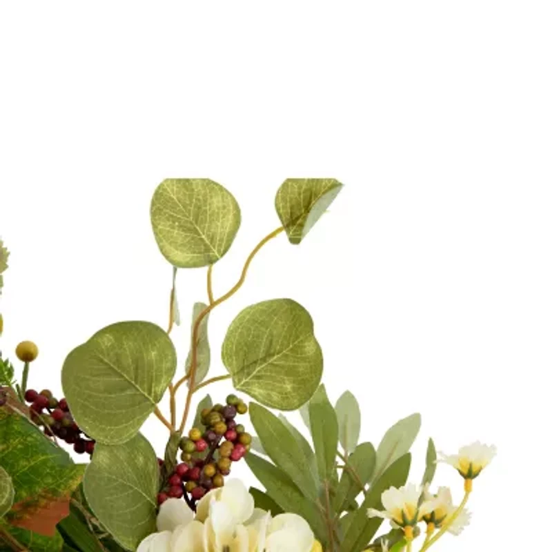 Northlight 24in Pumpkin Berry Twig Unlit Wreath