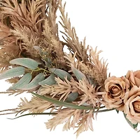 Northlight 24in Pale Rose And Thistle Unlit Wreath