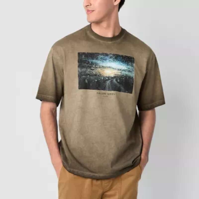 Arizona Mens Short Sleeve Washed Graphic T-Shirt