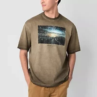 Arizona Mens Short Sleeve Washed Graphic T-Shirt