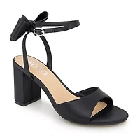 Xoxo Peyton Womens Round Open Toe Block Heel Pumps