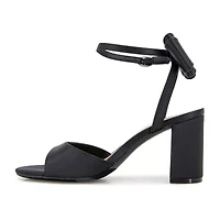 Xoxo Peyton Womens Round Open Toe Block Heel Pumps