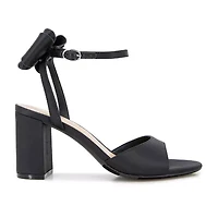 Xoxo Peyton Womens Round Open Toe Block Heel Pumps