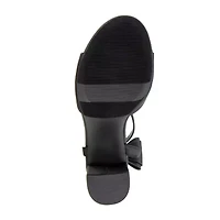 Xoxo Peyton Womens Round Open Toe Block Heel Pumps