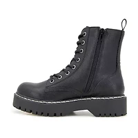 Unionbay Womens Hayden Flat Heel Combat Boots