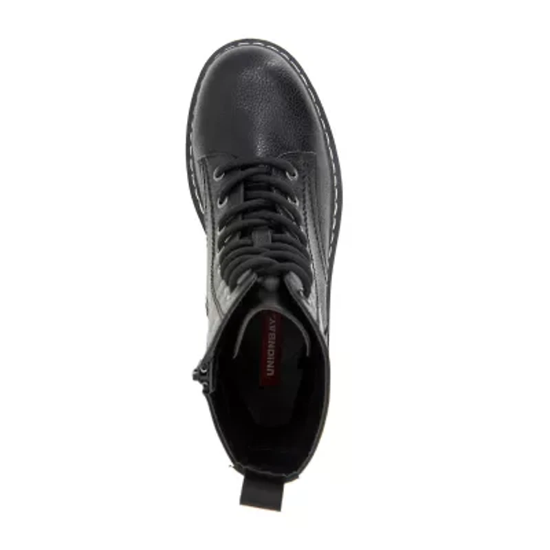 Unionbay Womens Hayden Flat Heel Combat Boots