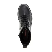 Unionbay Womens Hayden Flat Heel Combat Boots