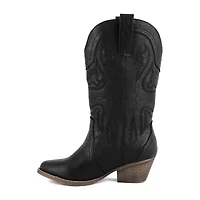 Sugar Womens Tammy Stacked Heel Cowboy Boots