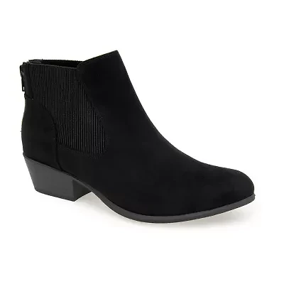 Unionbay Womens Teagan Stacked Heel Booties
