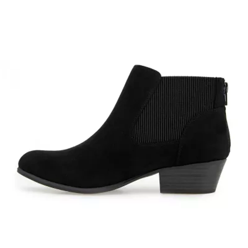 Unionbay Womens Teagan Stacked Heel Booties