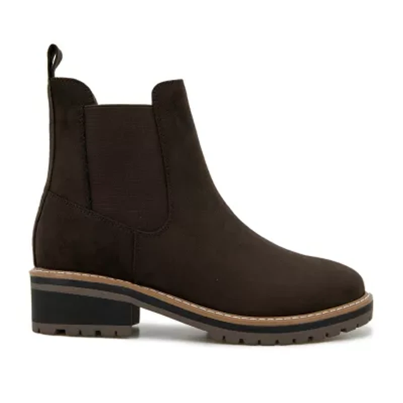 Kensie Womens Klassen Flat Heel Chelsea Boots