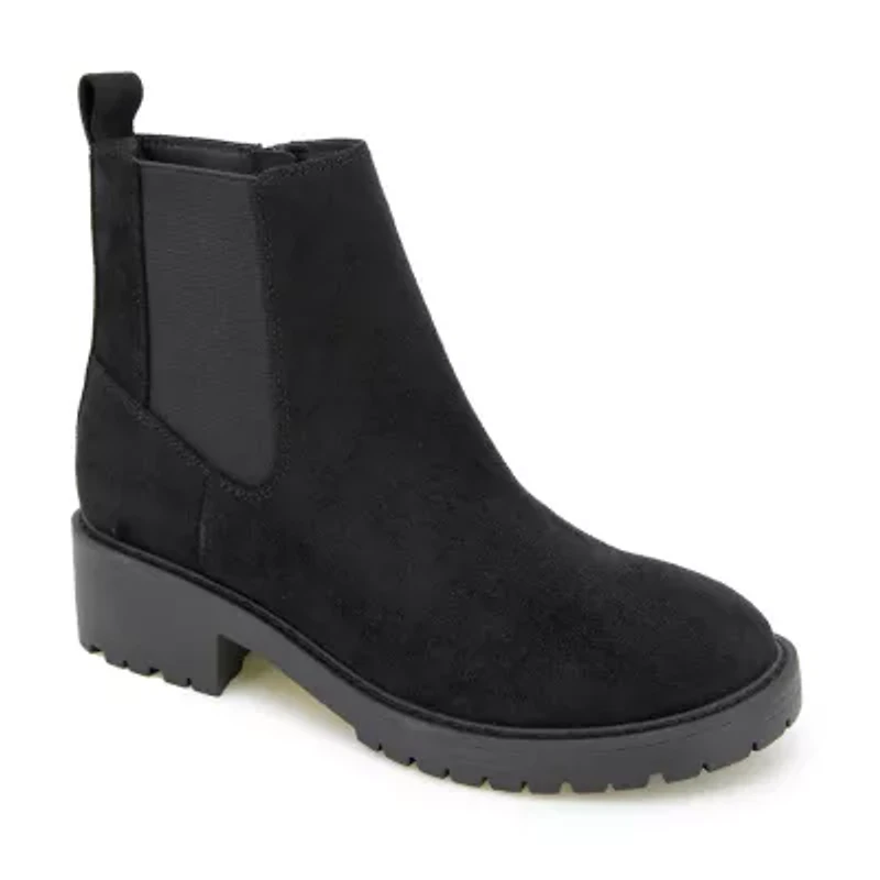 Kensie Womens Kelsey Flat Heel Chelsea Boots